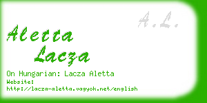 aletta lacza business card